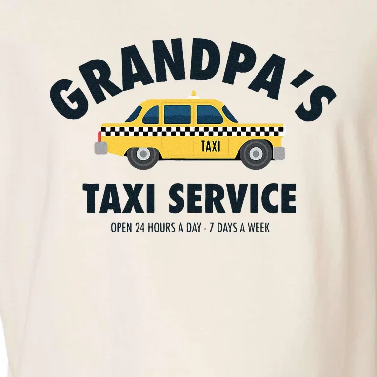 Grandpa's Taxi Service Funny Grandparent Gift Garment-Dyed Women's Muscle Tee