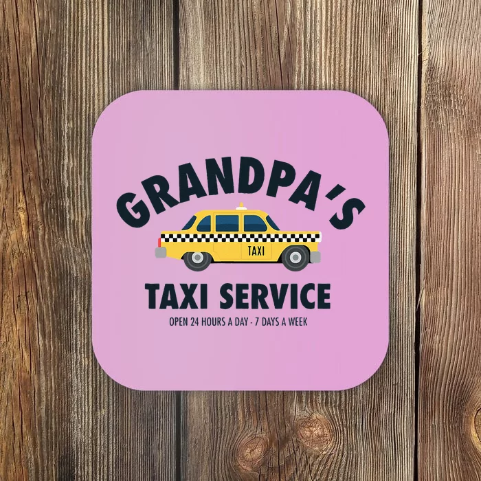 Grandpa's Taxi Service Funny Grandparent Gift Coaster