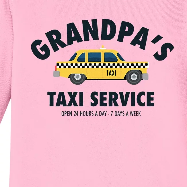 Grandpa's Taxi Service Funny Grandparent Gift Baby Long Sleeve Bodysuit