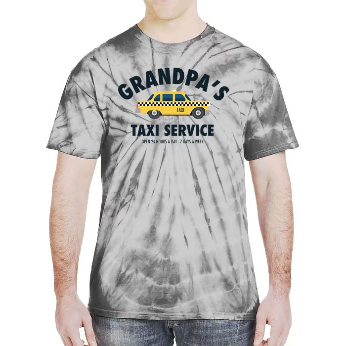 Grandpa's Taxi Service Funny Grandparent Gift Tie-Dye T-Shirt