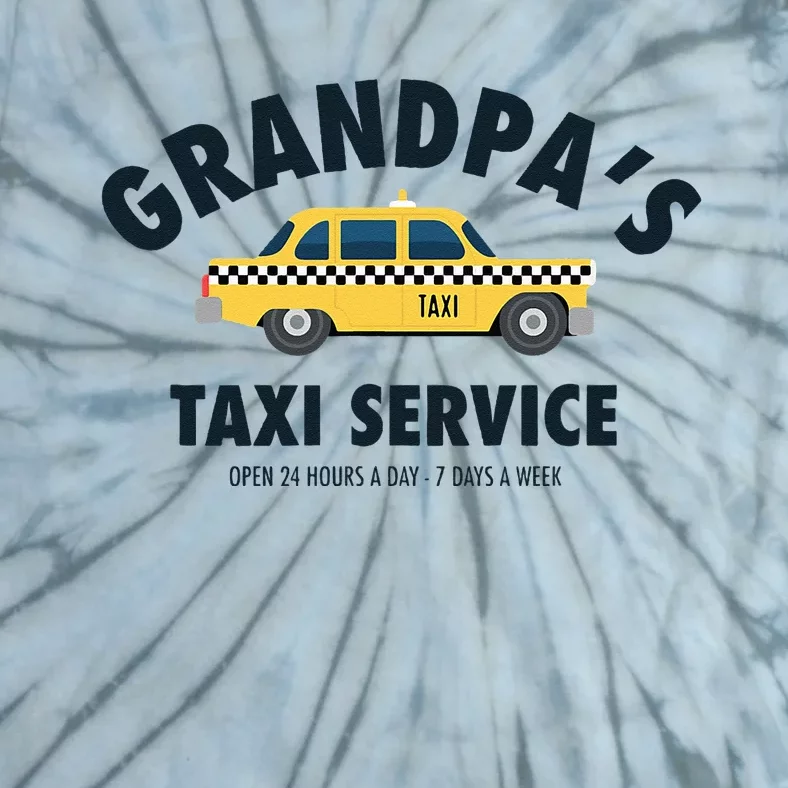 Grandpa's Taxi Service Funny Grandparent Gift Tie-Dye T-Shirt