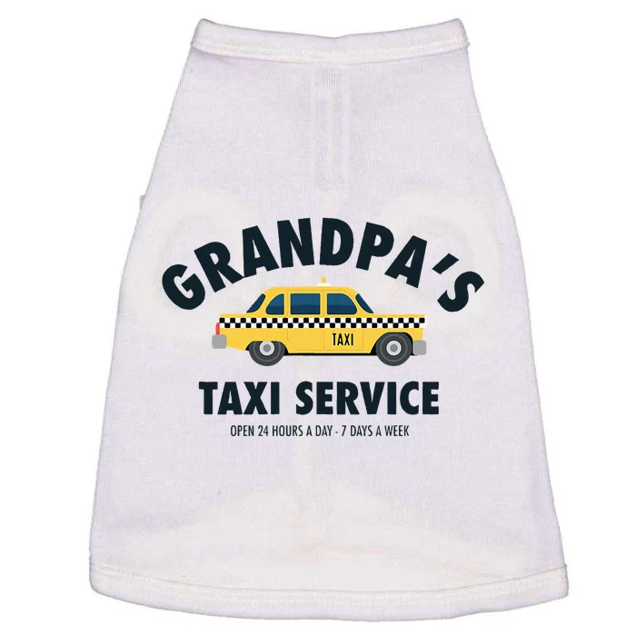 Grandpa's Taxi Service Funny Grandparent Gift Doggie Tank