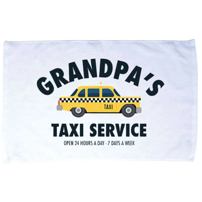 Grandpa's Taxi Service Funny Grandparent Gift Microfiber Hand Towel