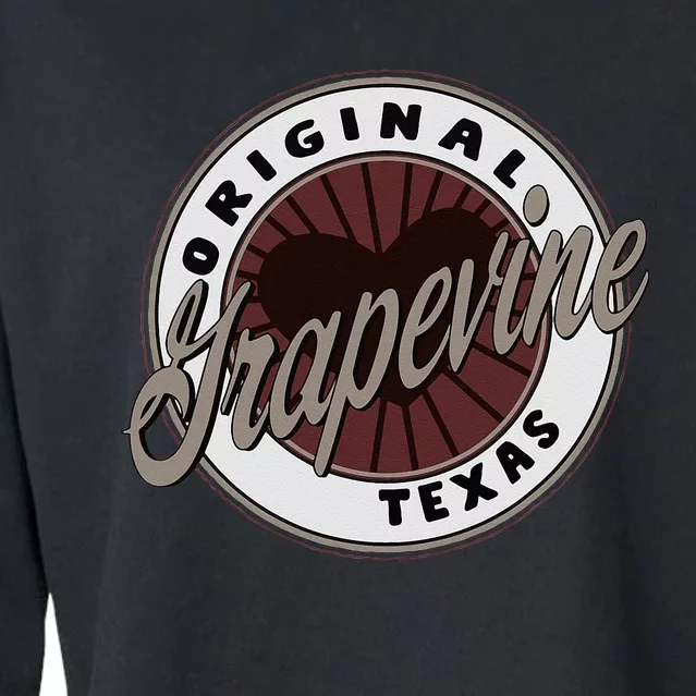 Grapevine Travel Souvenir To Texas Cropped Pullover Crew