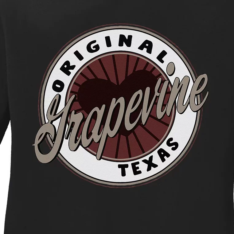 Grapevine Travel Souvenir To Texas Ladies Long Sleeve Shirt