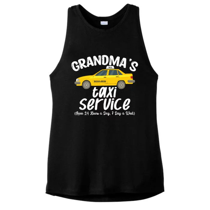 Grandmas Taxi Service Funny Grandparent Gift Ladies Tri-Blend Wicking Tank