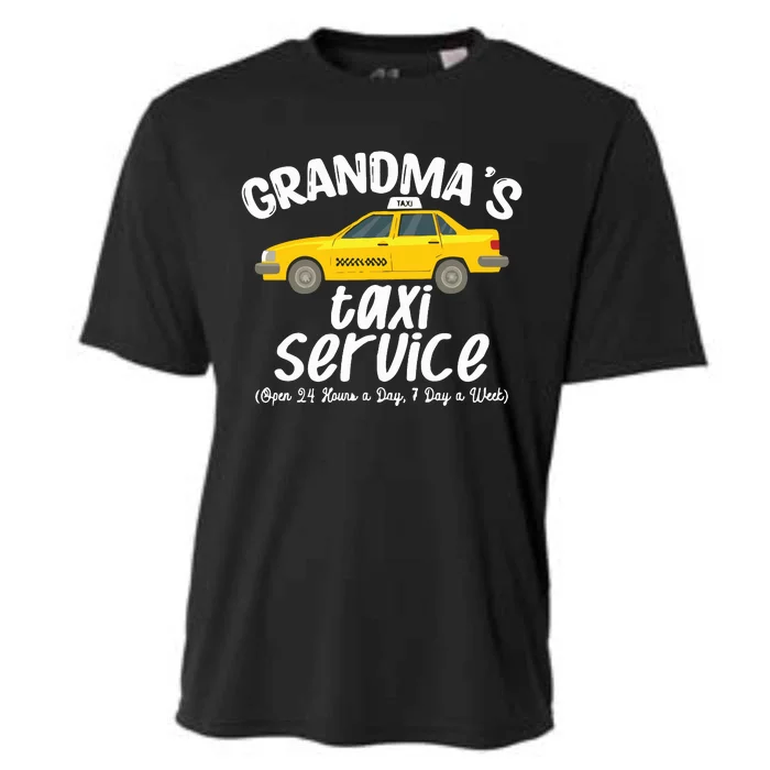 Grandmas Taxi Service Funny Grandparent Gift Cooling Performance Crew T-Shirt