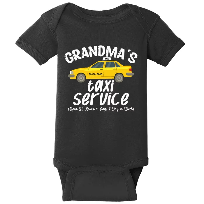 Grandmas Taxi Service Funny Grandparent Gift Baby Bodysuit