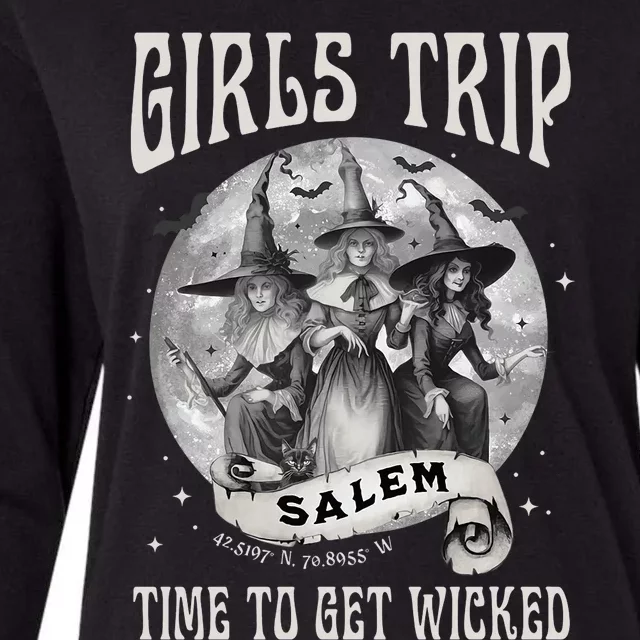 Girls Trip Salem Retro Salem 1692 They Missed One Witch Womens Cotton Relaxed Long Sleeve T-Shirt