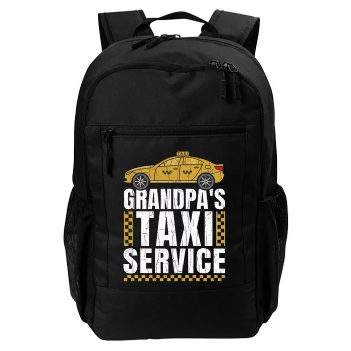 Grandpas Taxi Service Funny Taxi Driving Cab Lover Graphic Daily Commute Backpack