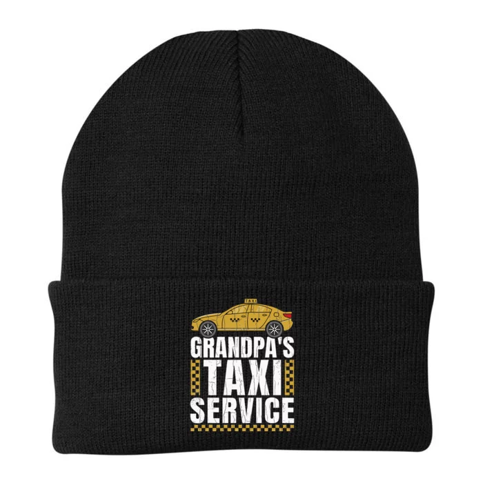 Grandpas Taxi Service Funny Taxi Driving Cab Lover Graphic Knit Cap Winter Beanie