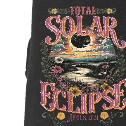 Groovy Total Solar Eclipse April 8 2024 Astronomy Souvenir Doggie 3-End Fleece Hoodie