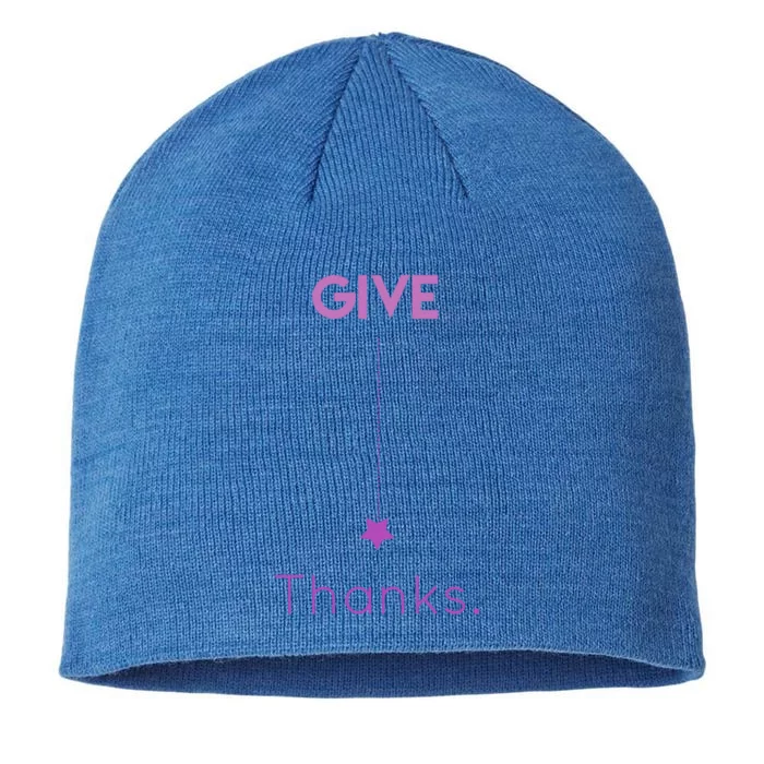 Give Thanks Star With Gratitude Gift 8 1/2in Sustainable Knit Beanie