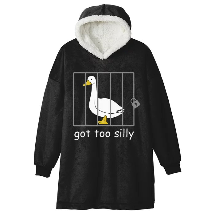 Got Too Silly Women Silly Goose Hooded Wearable Blanket