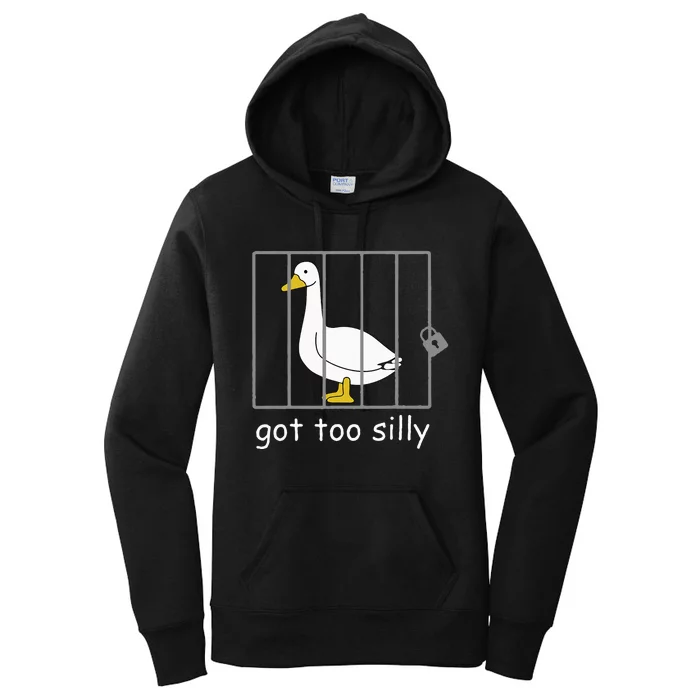 Got Too Silly Women Silly Goose Women's Pullover Hoodie