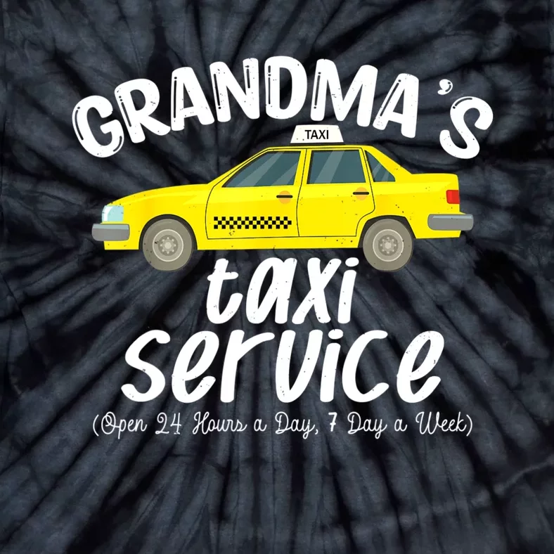 Grandma's Taxi Service Funny Grandparent Gift From Tie-Dye T-Shirt