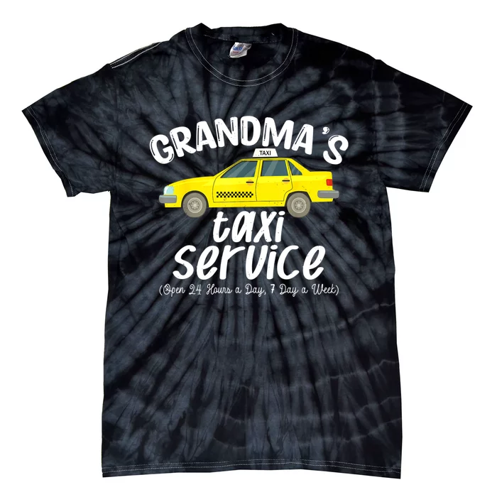 Grandma's Taxi Service Funny Grandparent Gift From Tie-Dye T-Shirt