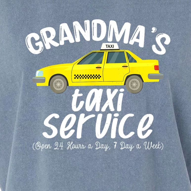 Grandma's Taxi Service Funny Grandparent Gift From Garment-Dyed Women's Muscle Tee