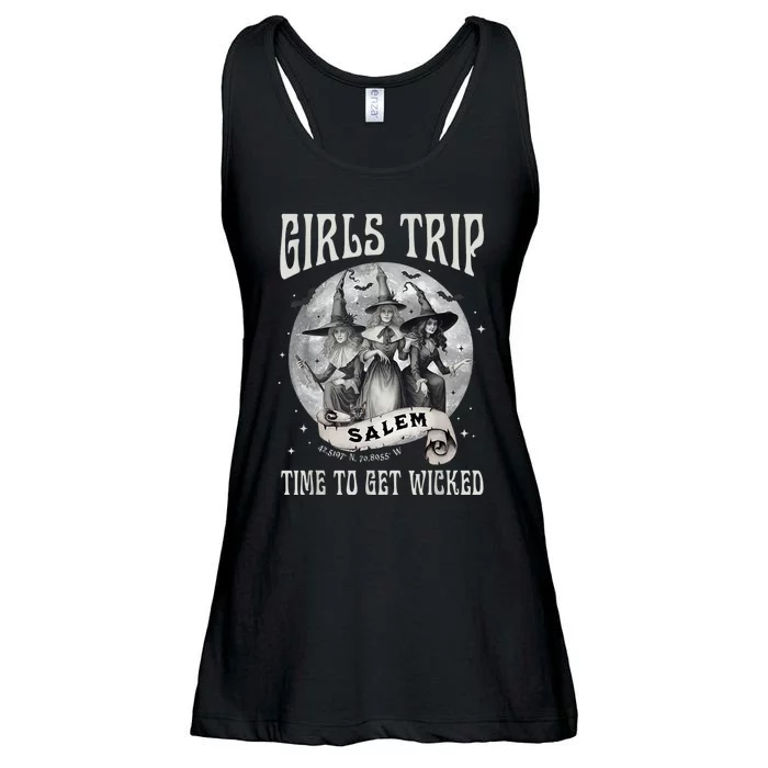 Girls Trip Salem Retro Salem 1692 They Missed One Witch Ladies Essential Flowy Tank