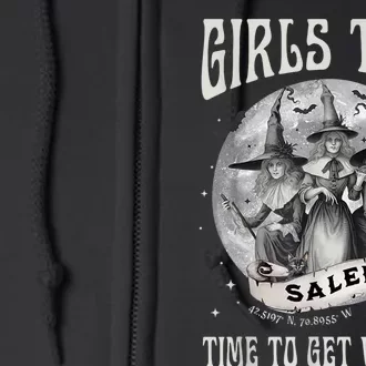 Girls Trip Salem Retro Salem 1692 They Missed One Witch Full Zip Hoodie