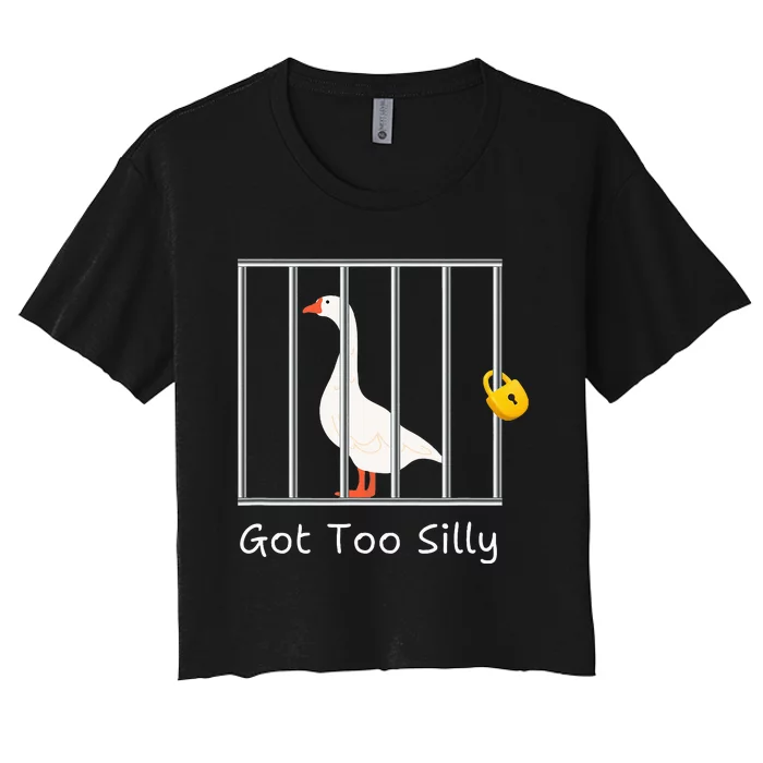 Got Too Silly Women Silly Goose Women's Crop Top Tee