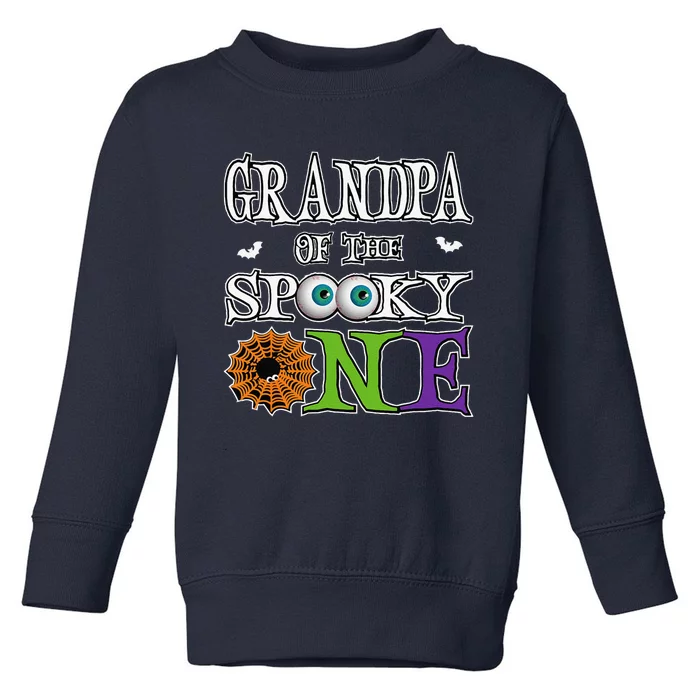 Grandpa The Spooky One 1st Birthday Halloween Theme Matching Toddler Sweatshirt