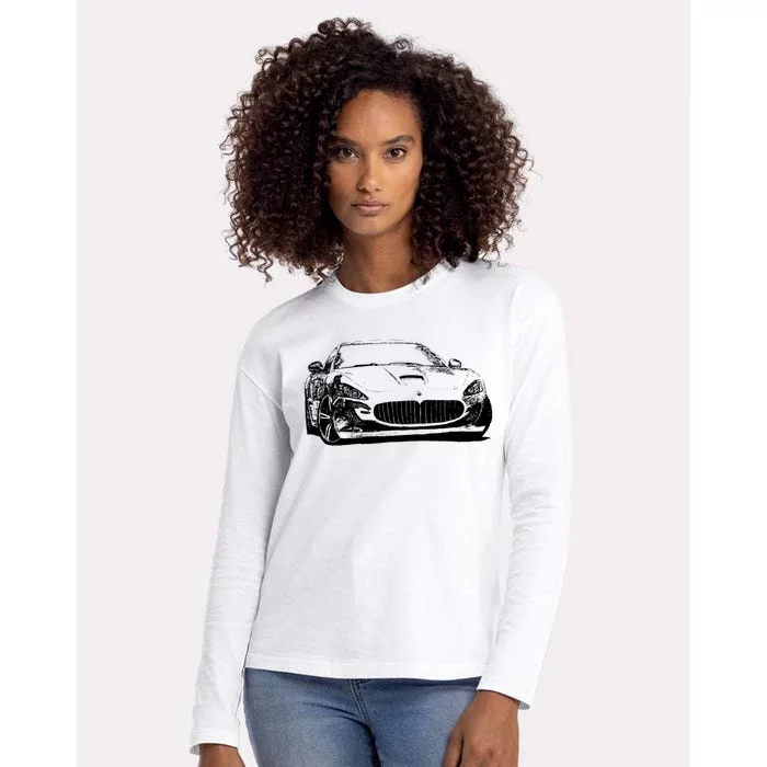 Gran Turismo Sketch Womens Cotton Relaxed Long Sleeve T-Shirt