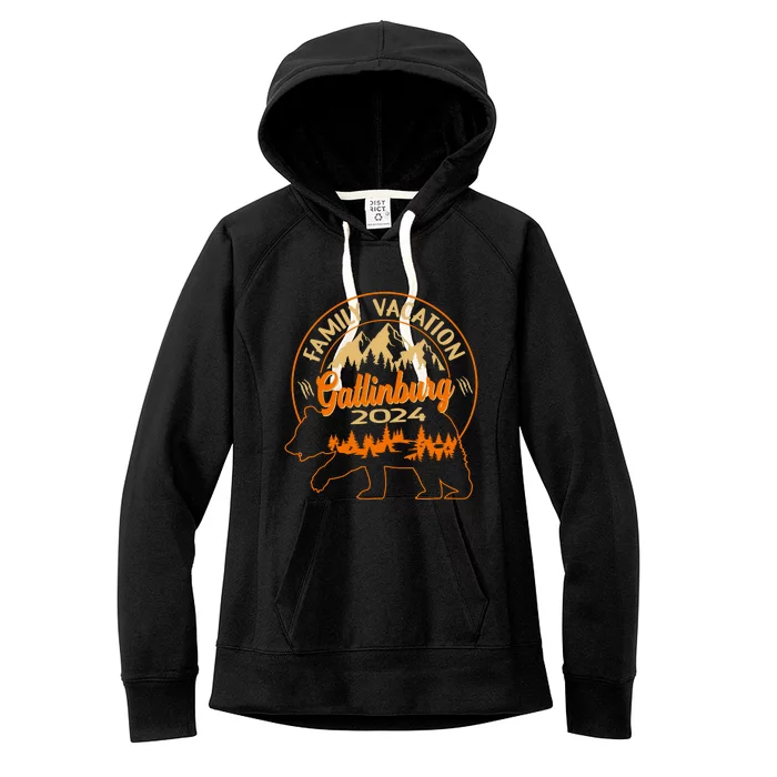 Gatlinburg Tennessee Smoky Mountains 2024 Family Vacation Women's Fleece Hoodie