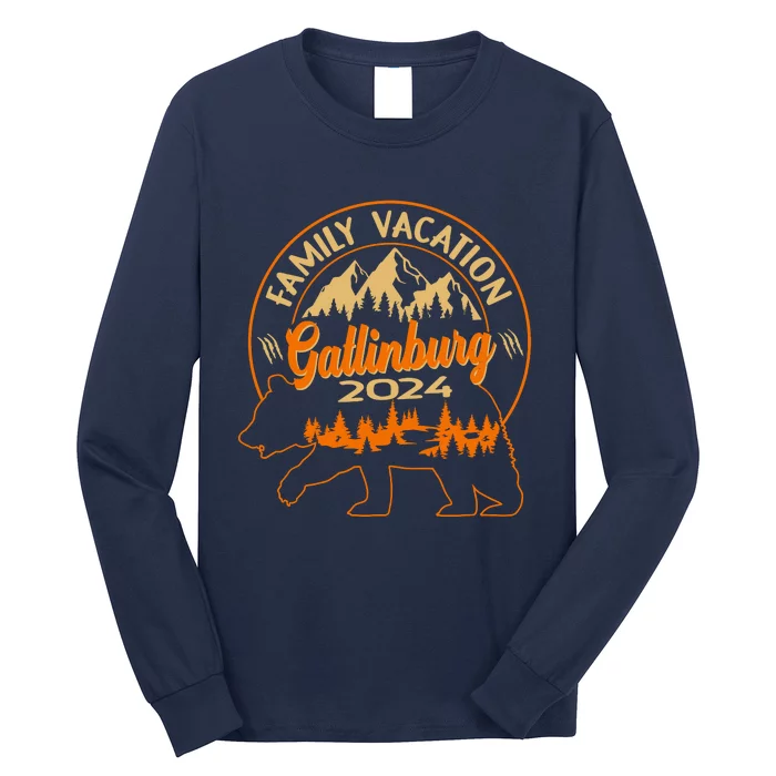 Gatlinburg Tennessee Smoky Mountains 2024 Family Vacation Long Sleeve Shirt