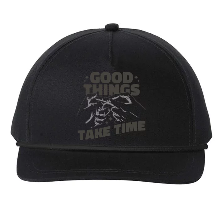 Good Things Take Time Snapback Five-Panel Rope Hat