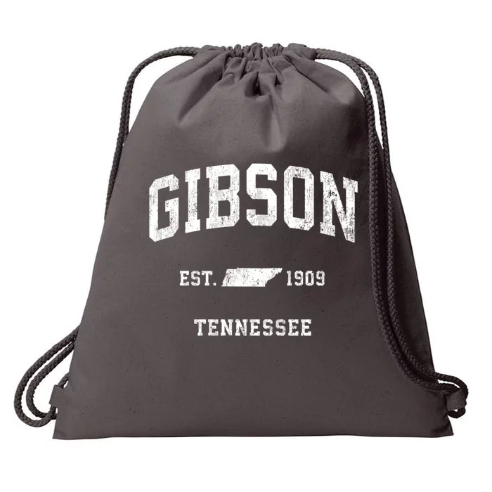 Gibson Tennessee Tn Vintage Athletic Established Sports Design Drawstring Bag