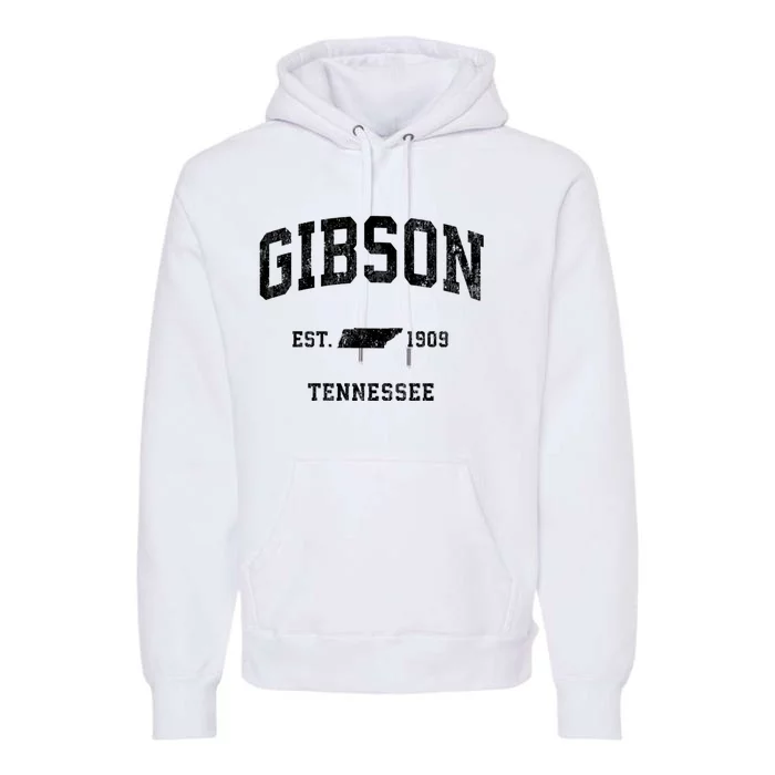 Gibson Tennessee Tn Vintage Athletic Established Sports Design Premium Hoodie