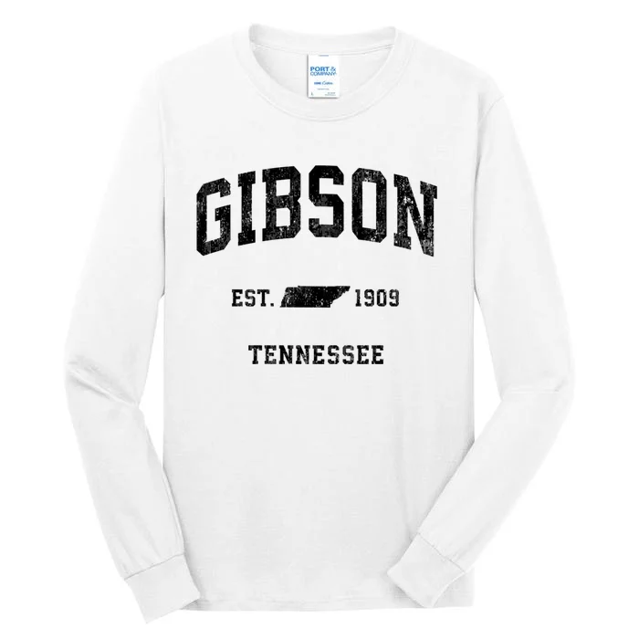 Gibson Tennessee Tn Vintage Athletic Established Sports Design Tall Long Sleeve T-Shirt