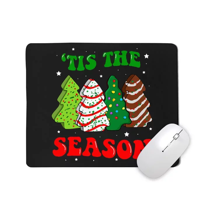 Groovy Tis' The Season Christmas Tree Cakes Debbie Mousepad