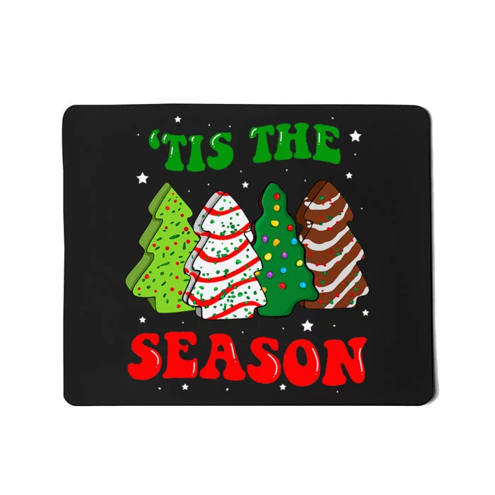 Groovy Tis' The Season Christmas Tree Cakes Debbie Mousepad