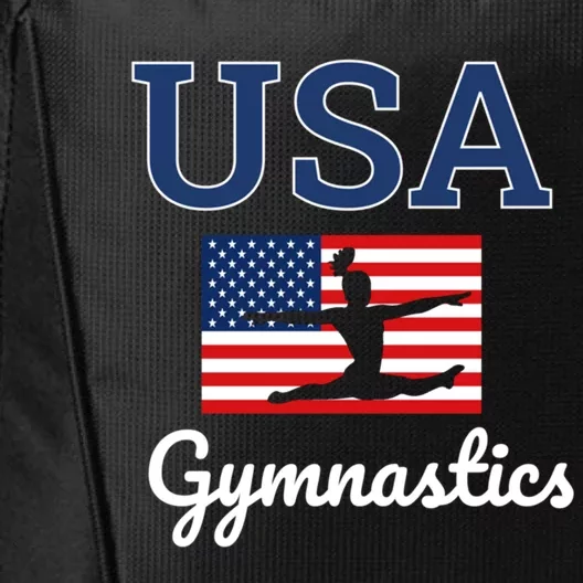 Girl Tumbling Team Gear Gymnast Gymnastics Usa American Flag Cool Gift City Backpack