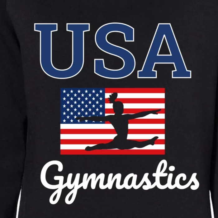 Girl Tumbling Team Gear Gymnast Gymnastics Usa American Flag Cool Gift Womens California Wash Sweatshirt