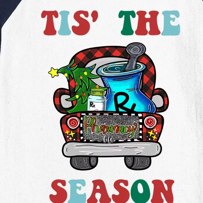 Groovy Tis The Season Pharmacy Tech Christmas Truck Great Gift Baseball Sleeve Shirt