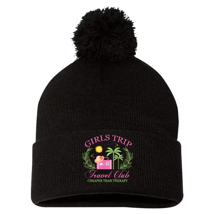 Girl Trip Travel Club Matching Team Vacation Pom Pom 12in Knit Beanie