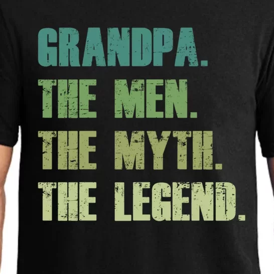 Grandpa The The Myth The Legend Fathers Day Gift Pajama Set