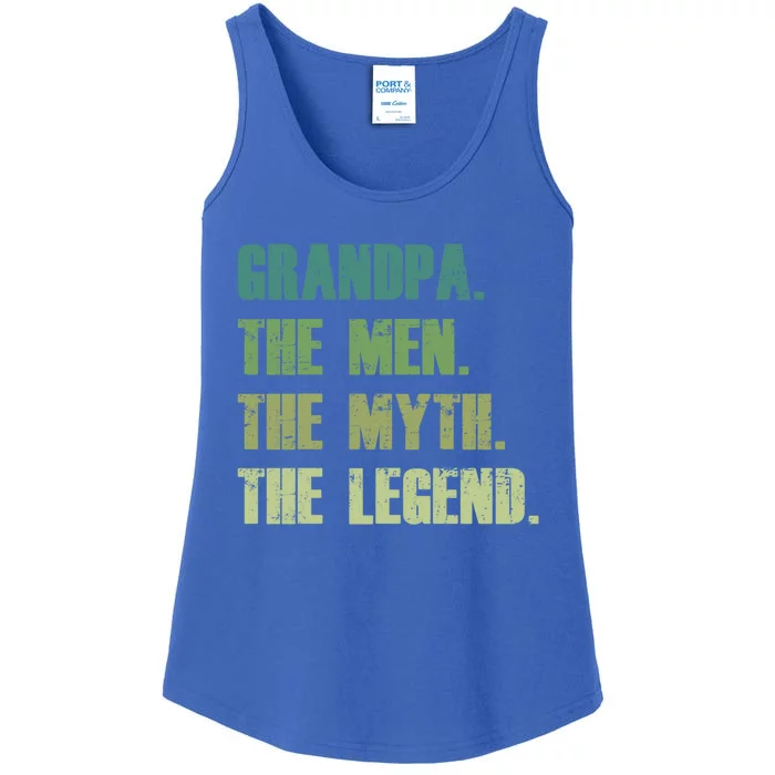 Grandpa The The Myth The Legend Fathers Day Gift Ladies Essential Tank