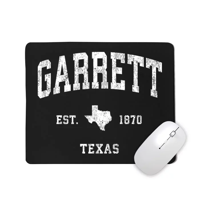 Garrett Texas Tx Vintage Athletic Sports Mousepad