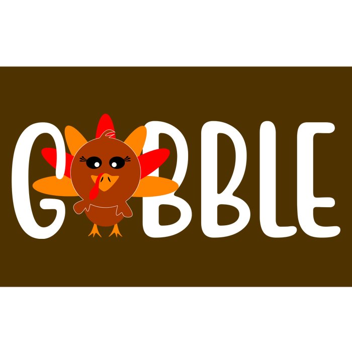 Gobble Turkey Thanksgiving Bumper Sticker