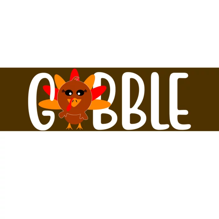 Gobble Turkey Thanksgiving Bumper Sticker