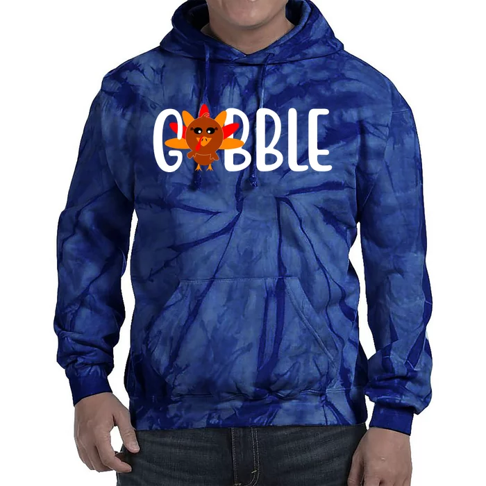 Gobble Turkey Thanksgiving Tie Dye Hoodie