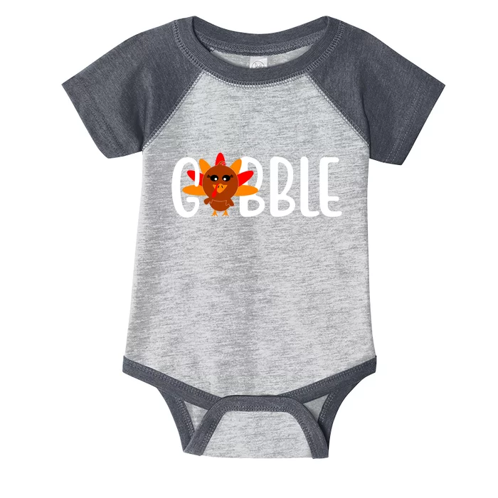 Gobble Turkey Thanksgiving Infant Baby Jersey Bodysuit