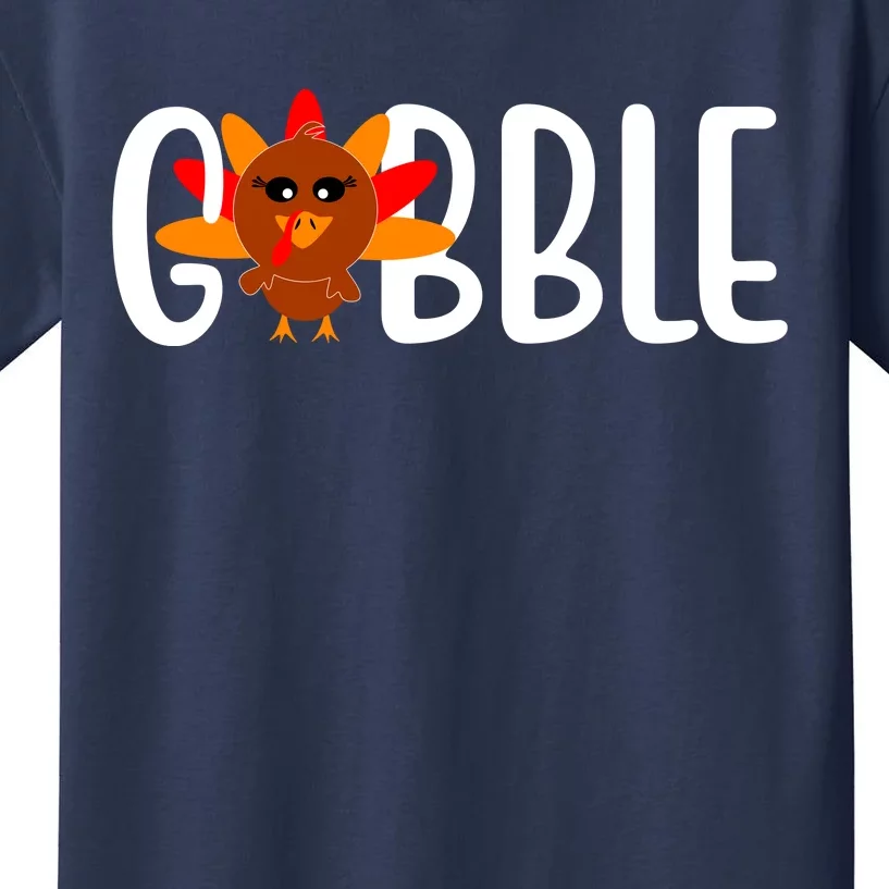 Gobble Turkey Thanksgiving Kids T-Shirt