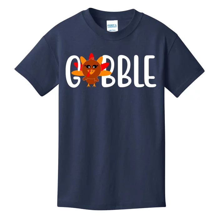 Gobble Turkey Thanksgiving Kids T-Shirt