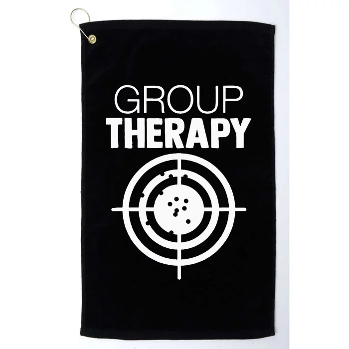 Group Therapy Target Practice Shooting Range Humor Gun Lover Platinum Collection Golf Towel