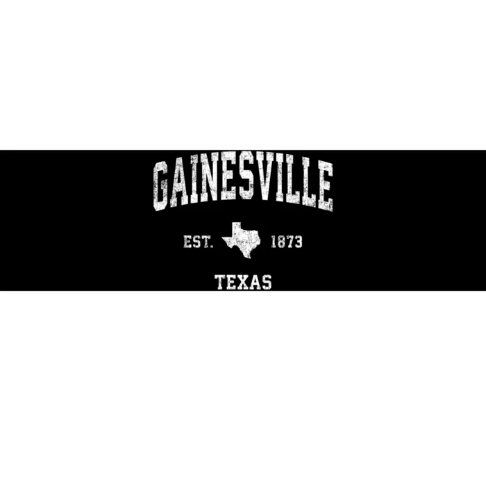 Gainesville Texas Tx Vintage Athletic Sports Bumper Sticker